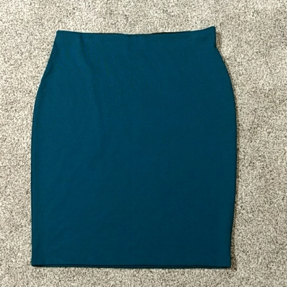 Mossimo women's XL bodycon spandex teal skirt